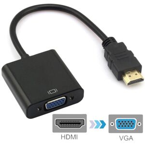 Shoppo Marte 20cm HDMI 19 Pin Male to VGA Female Cable Adapter(Black)