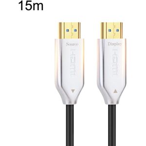 Shoppo Marte 2.0 Version HDMI Fiber Optical Line 4K Ultra High Clear Line Monitor Connecting Cable, Length: 15m(White)