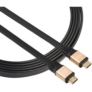 Shoppo Marte 1m HDMI 2.0 (4K)  30AWG High Speed 18Gbps Gold Plated Connectors HDMI Male to HDMI Male Flat Cable(Gold)