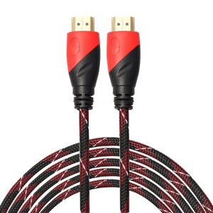 Shoppo Marte 10m HDMI 1.4 Version 1080P Nylon Woven Line Red Black Head HDMI Male to HDMI Male Audio Video Connector Adapter Cable