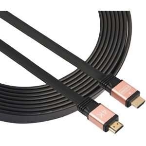 Shoppo Marte 1.5m HDMI 2.0 (4K)  30AWG High Speed 18Gbps Gold Plated Connectors HDMI Male to HDMI Male Flat Cable(Rose Gold)