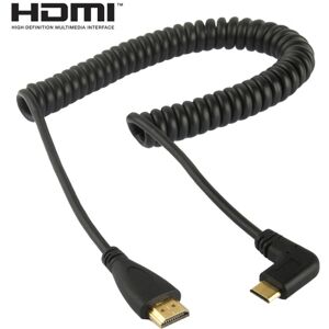 Shoppo Marte 1.4 Version Gold Plated Mini HDMI Male to HDMI Male Coiled Cable, Support 3D / Ethernet, Length: 0.6m-2m