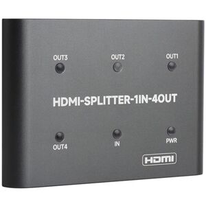 Waveshare 23738 4K HDMI Splitter, 1 In 4 Out, Share One HDMI Source