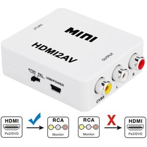 Shoppo Marte VK-126 MINI HDMI to CVBS/L+R Audio Converter Adapter (Scaler)(White)