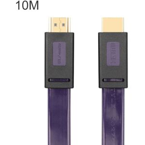 ULT-unite 4K Ultra HD Gold-plated HDMI to HDMI Flat Cable, Cable Length:10m(Transparent Purple)