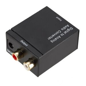 High Discount Digital optisk koaksial til analog RCA L / R Audio Converter Adapter med fiberkabel
