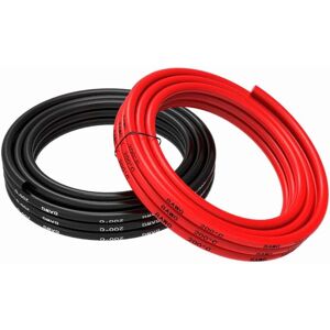 YUNIQUE GREEN-CLEAN-POWER 8 AWG fleksibel elektrisk ledning 5 meter [2,5 m sort og 2,5 m rød] dåse - tilbehør til fjernbetjening legetøj silikone kabel