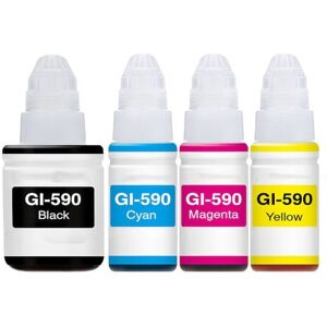 Kompatibel - Canon GI-590 combo pack 4 stk Refill blæktank - BK/C/M/Y 345 ml