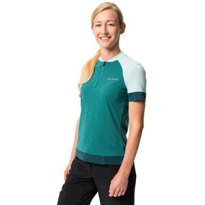 Vaude Bike Kortærmet T-shirt Altissimo Q-zip Grøn 42 Kvinde