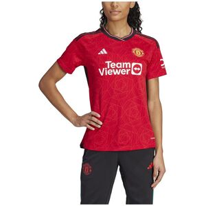 Adidas Kvinde Kortærmet T-shirt Hjem Manchester United Fc 23/24 Rød S