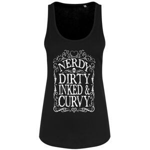 Grindstore Dame/Damer Nerdy Dirty Inked & Curvy Vest Top