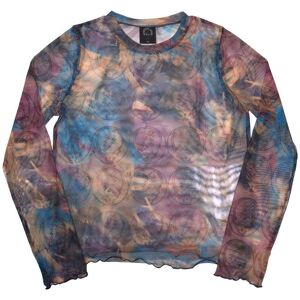 Grateful Dead Womens/Ladies Stealy All-Over Print Mesh Long-Sleeved Crop Top