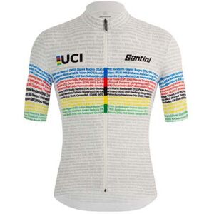 Santini Kortærmet Jersey Uci 100 Champion Grå 4XL Mand