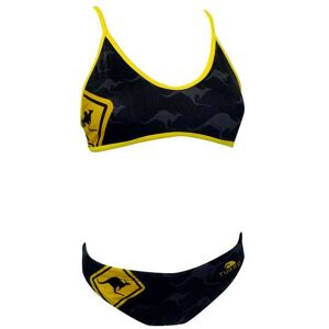 Turbo Australian Kangaroo Signal Tynd Strap Bikini Gul,Sort 7-8 Years Dreng