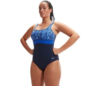 Speedo Badedragt Shaping Contoureclipse Printed Blå 32 Kvinde