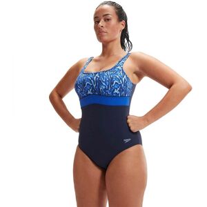 Speedo Badedragt Shaping Contoureclipse Printed Blå 34 Kvinde