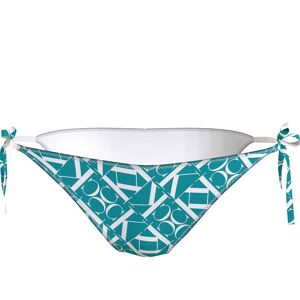 Calvin Klein Tie Side Bikini Nederst Kw0kw02486 Blå L Kvinde