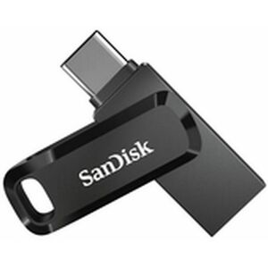 USB-stik SanDisk Ultra Dual Drive Sort Sort/Sølvfarvet 128 GB