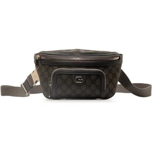 Pre-owned Gucci GG Supreme Ophidia Belt Bag Gray