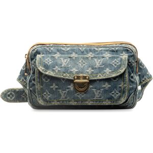 Pre-owned Louis Vuitton Monogram Denim Bum Bag Blue