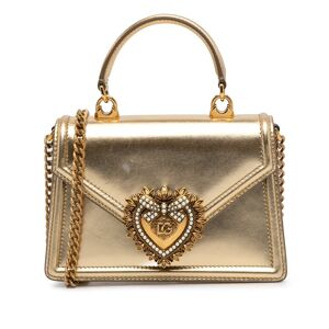 Pre-owned Dolce&Gabbana Devotion Bag Gold