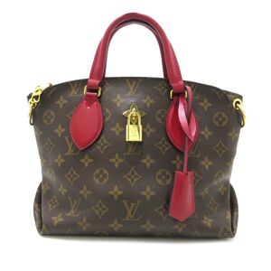 Pre-owned Louis Vuitton Monogram Flower Zipped Tote PM Brown