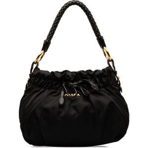 Pre-owned Prada Tessuto Bow Handbag Black