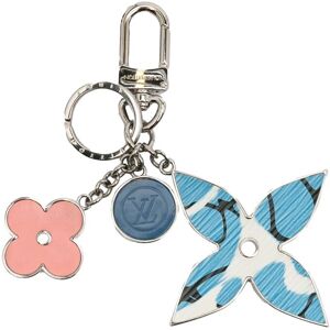 Pre-owned Louis Vuitton Monogram Aqua Flower Bag Charm Silver