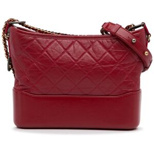 Pre-owned Chanel Medium Lambskin Gabrielle Crossbody Red