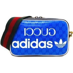 Pre-owned Gucci x Adidas Small GG Crystal Crossbody Bag Blue