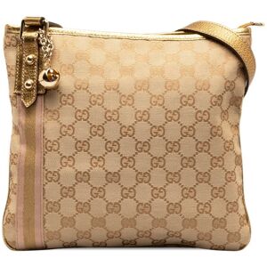 Pre-owned Gucci GG Canvas Jolicoeur Crossbody Brown