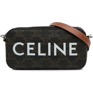 Pre-owned Celine Mini Cuir Triomphe Camera Bag Brown