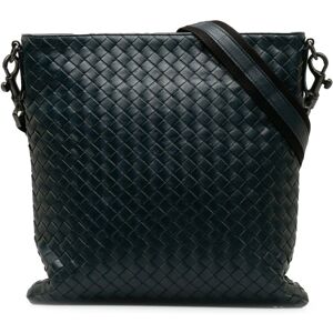 Pre-owned Bottega Veneta Intrecciato Crossbody Blue