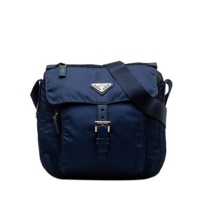 Pre-owned Prada Tessuto Crossbody Bag Blue