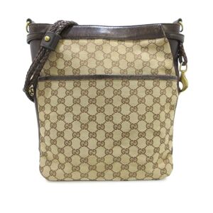 Pre-owned Gucci GG Canvas Crossbody Brown
