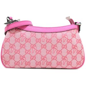 Pre-owned Gucci x Palace GG-P Canvas Half-Moon Mini Bag Pink