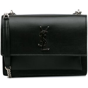 Pre-owned Saint Laurent Medium Sunset Crossbody Bag Black