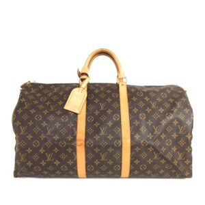 Pre-owned Louis Vuitton Monogram Keepall Bandouliere 55 Brown