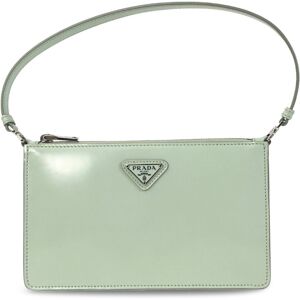 Pre-owned Prada Brushed Leather Shoulder Bag Green