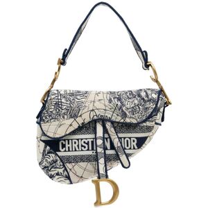 Christian Dior Pre-owned Dior Around the World Saddle Bag White