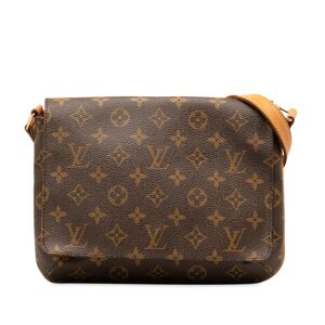 Pre-owned Louis Vuitton Monogram Musette Tango Short Strap Brown