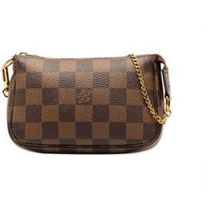 Pre-owned Louis Vuitton Damier Ebene Mini Pochette Accessoires Brown