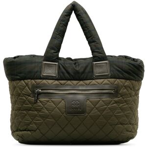 Pre-owned Chanel Large Coco Cocoon Tote Green