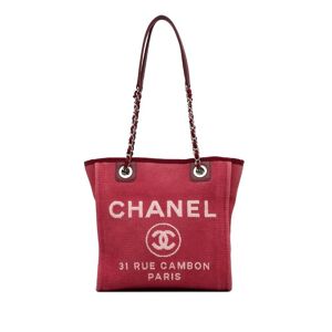 Pre-owned Chanel Mini Deauville Tote Red