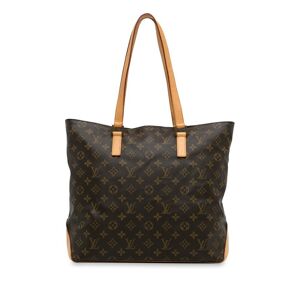 Pre-owned Louis Vuitton Monogram Cabas Mezzo Brown