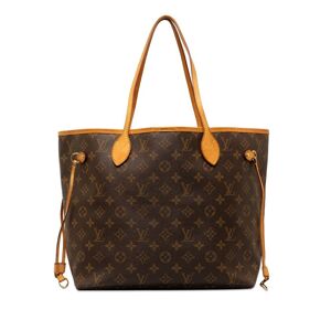 Pre-owned Louis Vuitton Monogram Neverfull MM Brown