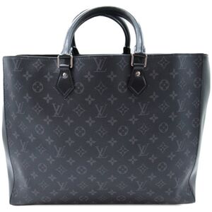 Pre-owned Louis Vuitton Monogram Eclipse Grand Sac Tote Black