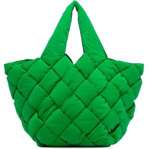 Pre-owned Bottega Veneta Intrecciato Padded Cassette Tote Green