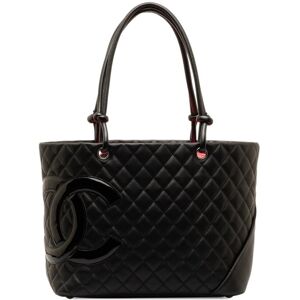 Pre-owned Chanel Large Lambskin Cambon Ligne Tote Black