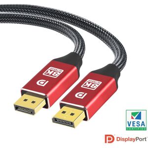 Nördic NORDIC CERTIFICEREDE KABLER 1m Displayportkabel 1,4 UHD 8K60Hz 4K144Hz HBR3 32,4Gbps 10-bit HDR